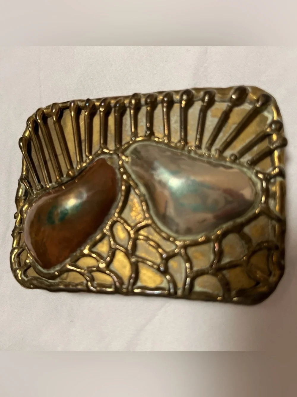 Modernist Vintage Brass Belt Buckle